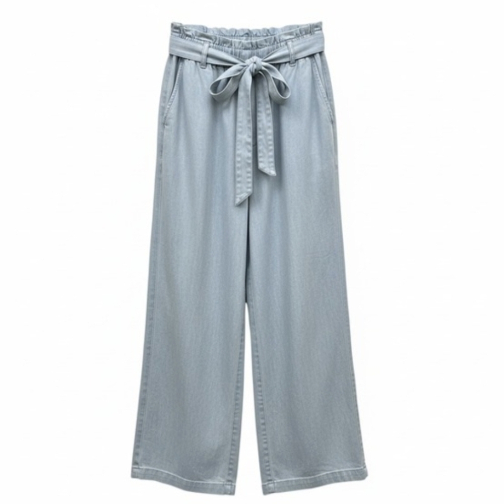 Chelsea & Theodore Sun Fade Tencil Paperbag Waste Wide Leg Pants
